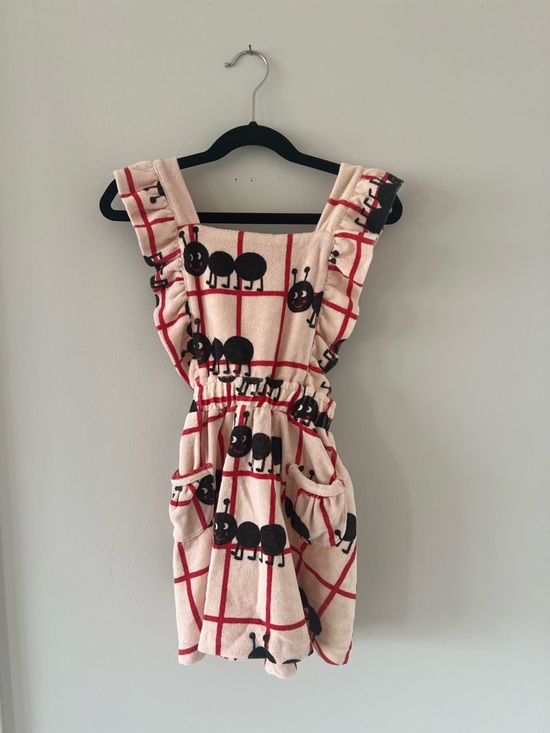 Hugo Loves Tiki Other - HUGO LOVES TIKI Terry Cloth Dress - Pink Grid Ants